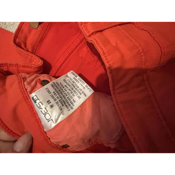 Joe's Jeans Bright Red Denim Skinny Jeans size 27 - Picture 9 of 9